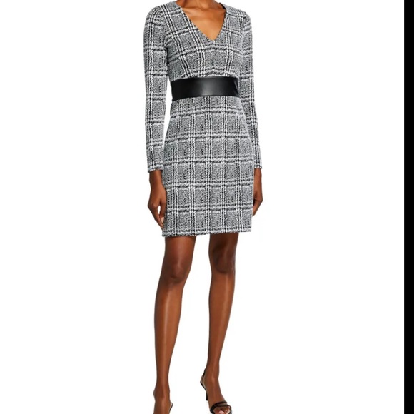 Michael Kors Jacquard Sheath Dress Size M Black and White  NWT - Picture 10 of 16